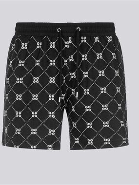 ORTTU Black Elastic Waist Swim Shorts